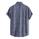 thumbnail image 1 of Camisas De Vestir Para Hombre Slim Fit Camisa superior de primavera y verano para hombre, camisas con cuello vuelto , camisa informal de manga corta con botones a la (Blue, XL), 1 of 7