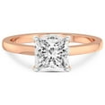 thumbnail image 3 of 4 Carat IGI Certified Princess Shape Lab Grown Diamond Engagement Ring | 14K Rose Gold |Mystic Secret Halo Diamond Ring | FG-VS1-VS2 Quality Friendly Diamonds, 3 of 4
