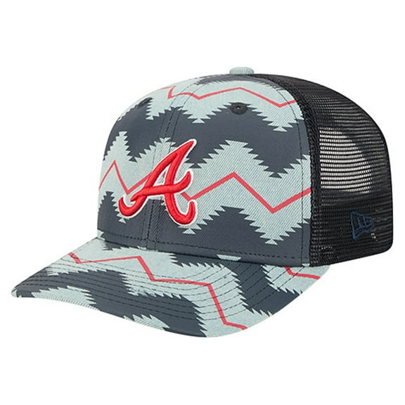 Men's New Era Denim/Navy Atlanta Braves Aztec Denim 9SEVENTY Adjustable Hat