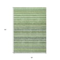 thumbnail image 3 of HomeRoots 577787 3 x 5 ft. Striped Washable Indoor & Outdoor Rectangle Area Rug, Artichoke Green & Olive Green, 3 of 5