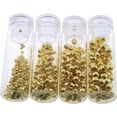 thumbnail image 7 of The Beadsmith Basic Elements Crimp Beads, 4 Vials in Assorted Sizes, Gold Color, Uniform Round Shape, No Sharp Edges, Designed to Secure The Ends of Jewelry Stringing Wires and Cables, 7 of 7