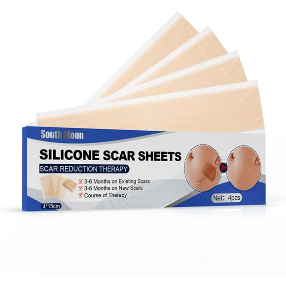 Hojas de silicona para cicatrices, 4 piezas para eliminar cicatrices Cinta de silicona para eliminar cicatrices Cinta para eliminar cicatrices adaptada para la perfección