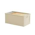 thumbnail image 5 of Hvmvliv Cloth Open Window Visible Clothing Storage Box with Lid, Household Clothes Organizer Large Balcony Organising Box, Pull Out Handle Beige, 5 of 7