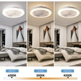 thumbnail image 3 of Orison Ceiling Fan with Light, 8029 White Regular - 19.7" Smart Low Profile Ceiling Fans with Light and Remote APP Control, 3 of 7