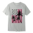 thumbnail image 4 of Caqnni Men's 4th of July Shirt American Flag Short Sleeve T-Shirt(Grey,XL), 4 of 4