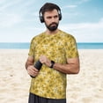 thumbnail image 4 of Wukai Flower Print Men's Short-Sleeved Mesh T-Shirt,Quick-Dry Short Sleeve Workout T-Shirt-, 4 of 8