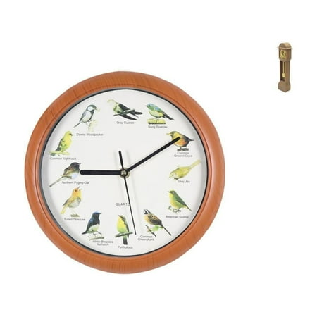 Kuntesetty Melodic Timepiece Wall Art Bird Song Grandfather Clock Miniature Vintage Decorative Hanging Clock for Kitchen Living Room Home Decor