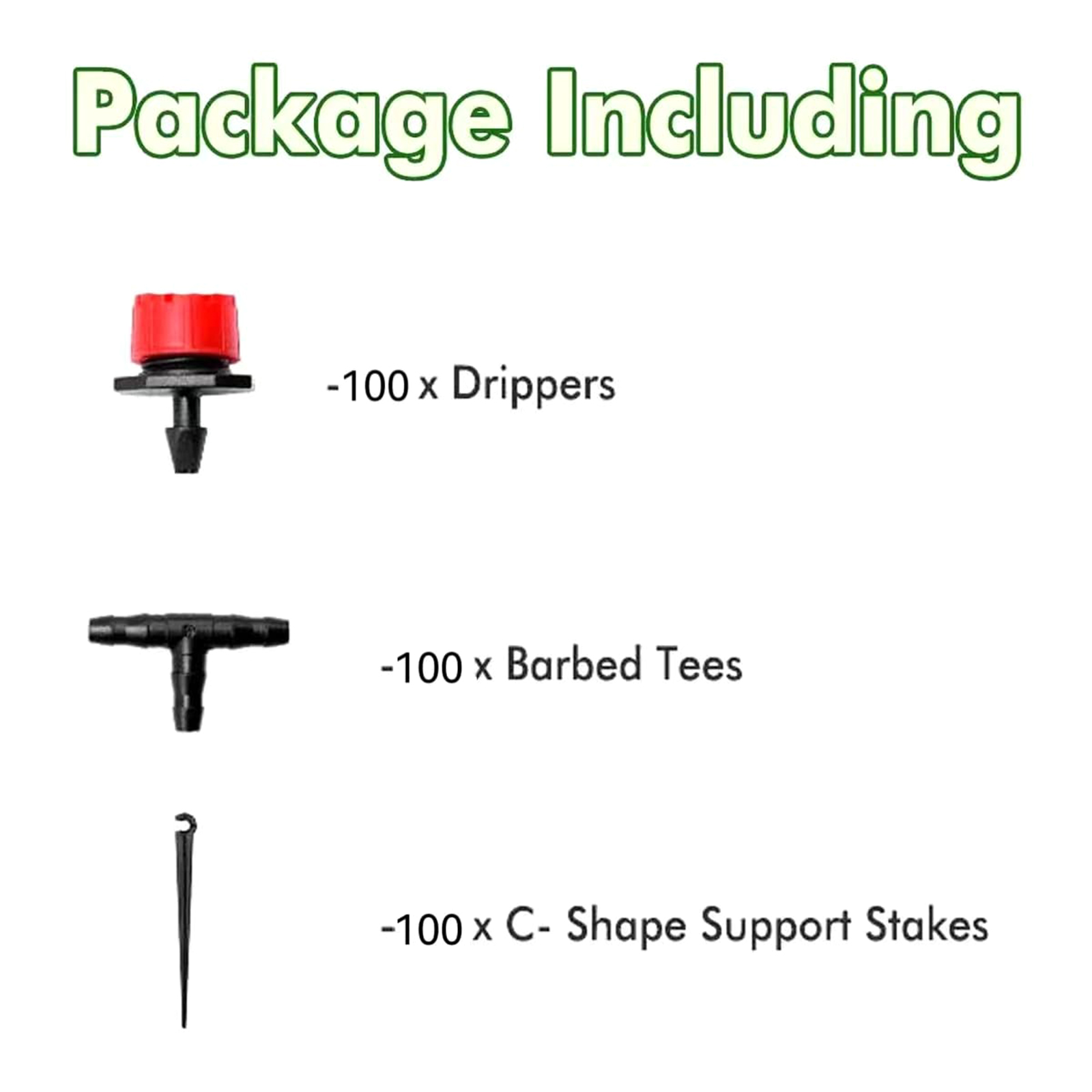 Garden Drip Irrigation Set Cooling Hose Automatic Watering Sprinkler Dripper With T Connector