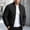 Black, variant on Men’S Quilted Padded Bomber Jacket, Zipper Side Pockets, Ribbed Trim, Slim Fit for Evening Walks & Game Viewing Khaki XXL