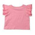 thumbnail image 3 of POINTERTECK Infant Toddler Baby Girl Top Basic Plain Ruffle T-Shirt Blouse Casual Clothes, 3 of 4