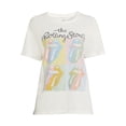 thumbnail image 5 of Time and Tru Women's Rolling Stones Pop Squares Graphic Short Sleeve Tee, 5 of 5