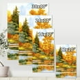 thumbnail image 4 of Designart ' Autumn Forest By The Lake Side II ' Lake House Canvas Wall Art Print, 4 of 4