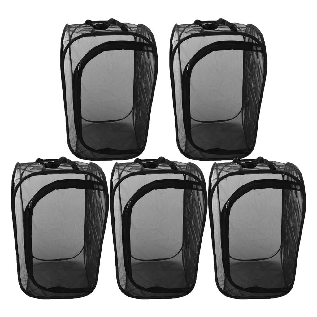 FashionCha 5 Pieces Insect Butterfly Habitat Foldable Translucent Terrarium Mesh Cage