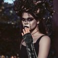 thumbnail image 3 of 1 par de guantes largos punk sin dedos Guantes de brazo largo Guantes de cosplay de Halloween, 3 of 6