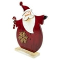 thumbnail image 2 of 12" Santa with Candy Cane Wooden Christmas Decoration, 2 of 5