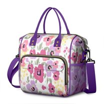 Pioneer Flower Floral Print Pattern Womens Lunch Box for Work,Insulated Large Lunch Bag for Tween and Teen,Loncheras Para Mujer,Leakproof Adult Lunch Bag for Work,Beach,Travel,Picnic,Camping