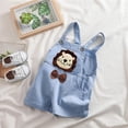 thumbnail image 2 of Akafmk Cute Print Denim Overalls Shorts,Summer Casual One-Piece Jumpsuit,Stylish Outdoor Play Bottoms (Toddler Girl's or Girl's), 2 of 5