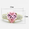 thumbnail image 2 of IP Gold(Ion Plating) Stainless Steel Ring with AAA Grade CZ in Rose for Women Style TK1098, 2 of 4