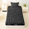 thumbnail image 3 of Castle Fairy Abstract Skull Twin Sheets 3pcs,Vintage Leopard Graffiti Bedding,Charcoal Gray,1 Fitted Sheet,1 Flat Sheet and 1 Pillowcase, 3 of 6