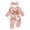 Pink, variant on My First Thanksgiving Outfit Baby Girl Ribbed Romper Long Sleeve Onesie 1st Thanksgiving Clothes Preemie Fall Orange 6-12 Months