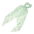 thumbnail image 5 of Unique Bargains 1 Pc Stylish Floral Ribbon Hair Elastics Hair Ties Beige Green, 5 of 5