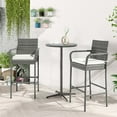 thumbnail image 4 of Costway Patio Wicker Barstools Set of 2 with Armrests & Soft Cushions Stable Metal Frame, 4 of 8