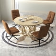 thumbnail image 4 of Homy Casa Dining Chair Adjustable Height Swivel Chair for Home Kitchen Dining Living Room Lounge, Suede Brown, 4 of 8