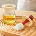thumbnail image 4 of Glass Oil Dispenser with Integrated Silicone Basting Brush for Kitchen Cooking Grilling and Baking Applications, 4 of 8