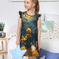 thumbnail image 4 of Fotbe Whimsical Starry Night Scene Vestido de Dormir para Niñas de 3 a 10 Años, Mangas Cortas, Estilo Princesa, Pijama Camisón con Mangas Voladas-Medium, 4 of 6