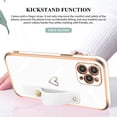 thumbnail image 4 of Compatible with Love Heart iPhone 11 Pro Case 5.8” Thin for Women Girls,Soft TPU Plating Bumper Wristband Holder Bling Phone Case Slim Anti-Scratch Shockproof Cute Case Cover(Milky White), 4 of 14