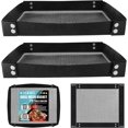 thumbnail image 1 of SHIQI-Grill Mat & Basket 2 Pack, Multifunctional Mesh BBQ Basket & Mat, Non-Stick, Heat-Resistant PTFE, Black, Rectangular, 15.75 x 13 inches, 1 of 4