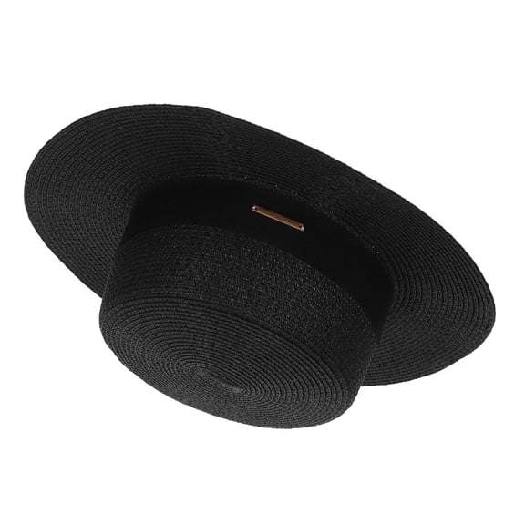 PTOOTP Elegant Design Sun Hat for Women Black Korean Style for Beach Vacation 1Pack