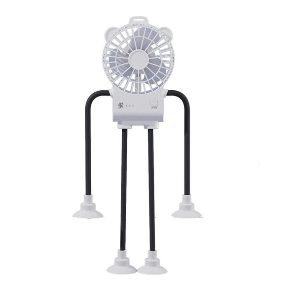 ZELVINN Portable Handheld Fan 3 Speed Cooling Fan with 4 Legs Silicone Suction Cup Cooling for Outdoor Travel Summer
