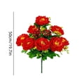 thumbnail image 3 of 10-Head Large Peony Artificial Flower Bouquet, 19.7 inch Plastic Silk Faux Peony Stems for Vase & Table Centerpiece Decor, 3 of 6