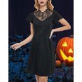thumbnail image 4 of YAOBAOLE Halloween Women's Sexy Deep V Neck Dress Slim Bodycon Dress Midi Bodycon Party Dress 2XL, 4 of 5