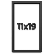 32x20 Shadow Box Frame Black | 1 inches Deep Real Wood Contemporary ...