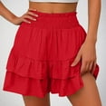 thumbnail image 2 of Women's Fashion Solid Color Wide Leg Shorts - Soft Rayon, Suitable for Casual/Sports, Machine Washable, 2 of 5
