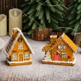 thumbnail image 7 of Selrti LED Lighted Christmas Village House Miniature Resin Gingerbread House Figurine Collectible Christmas Decoration for Tabletop Decor, 7 of 7