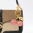 thumbnail image 5 of MODANU Cherry Bag Charm Keychain for Women, Cute Cherry Purse Accessories, Bag Charms for Handbags, Christmas gift for Her, Gold, 5 of 8