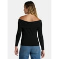 thumbnail image 3 of Time and Tru Off the Shoulder Top, Sizes XS-XXXL, 3 of 5