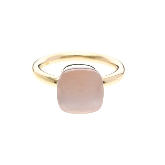 Pre-Owned Pomellato Nude Classic Ring Rose Quartz Pink Gold (18K) Fashion Quartz Band Ring Pink...