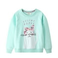 thumbnail image 1 of KYAIGUO Chandail en Molleton en Coton pour Filles, Décontracté, Doux, Dessin Animé, Col Rond, Blouse Douce pour 2-7T, 1 of 5