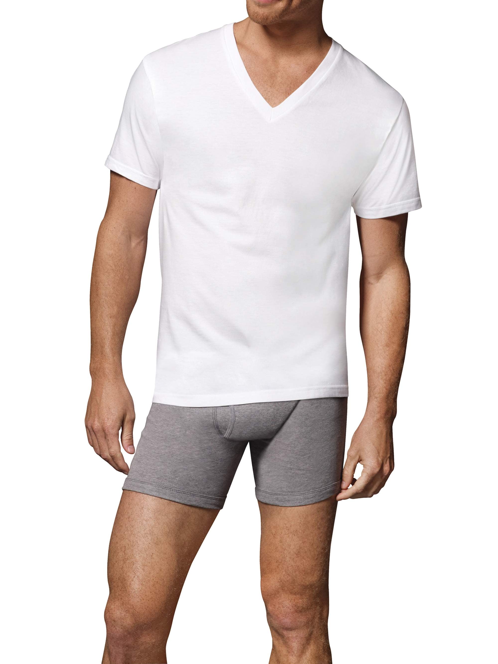 Big Men's V-Neck T-Shirt, 5 Pack - Walmart.com