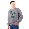 thumbnail image 3 of St Patricks Day Shamrock Clover Sweatshirt for Men or Women Brisco Brands S, 3 of 6