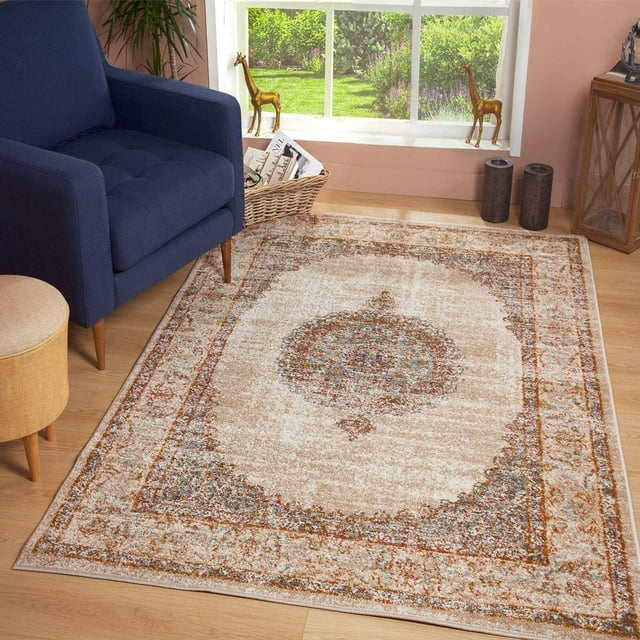 JV Home Persian Vintage | Traditional | Distressed Area Rug for Living Room Bedroom