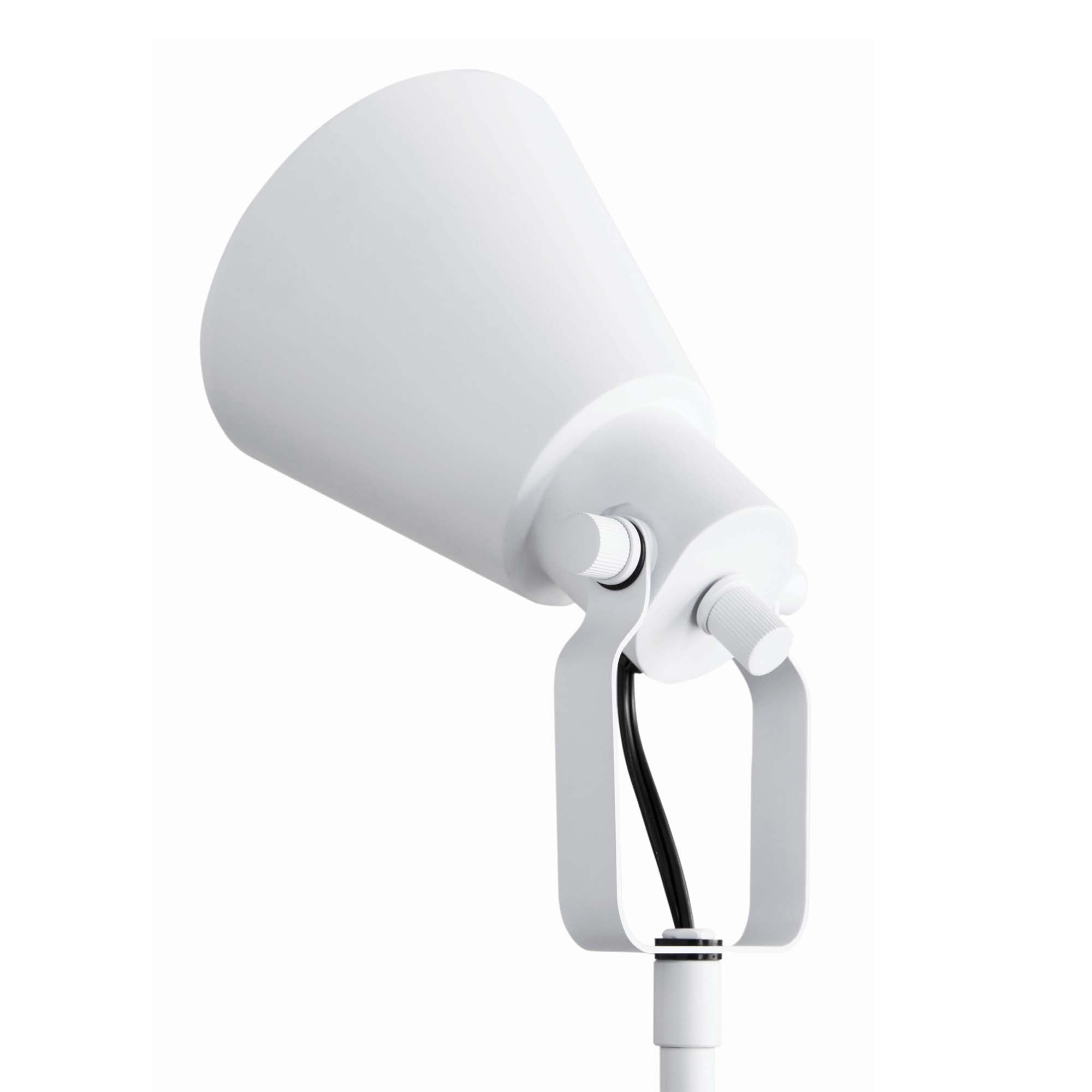 Mainstays 64" Modern Adjustable Head White Floor Lamp with White Shade