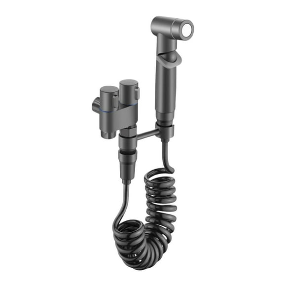 Tête de Pulvérisation en Caoutchouc Céramique pour Comptoir et Tuyau, Robinet de Cuisine à 2 Trous avec Savon Rétractable, Robinet Mural de Salle de Bain, Séparateur de Robinet de Toilette à 2 Voies, Kit de Pulvérisation de Robinet de Toilette 1 Entrée 2 Sorties
