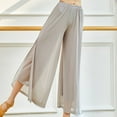thumbnail image 5 of Jalioing Womens Chiffon Pant Flowy Wide Leg Drape Straight Leg Lightweight High Waist Boho Yoga Pants (Medium, Gray), 5 of 5