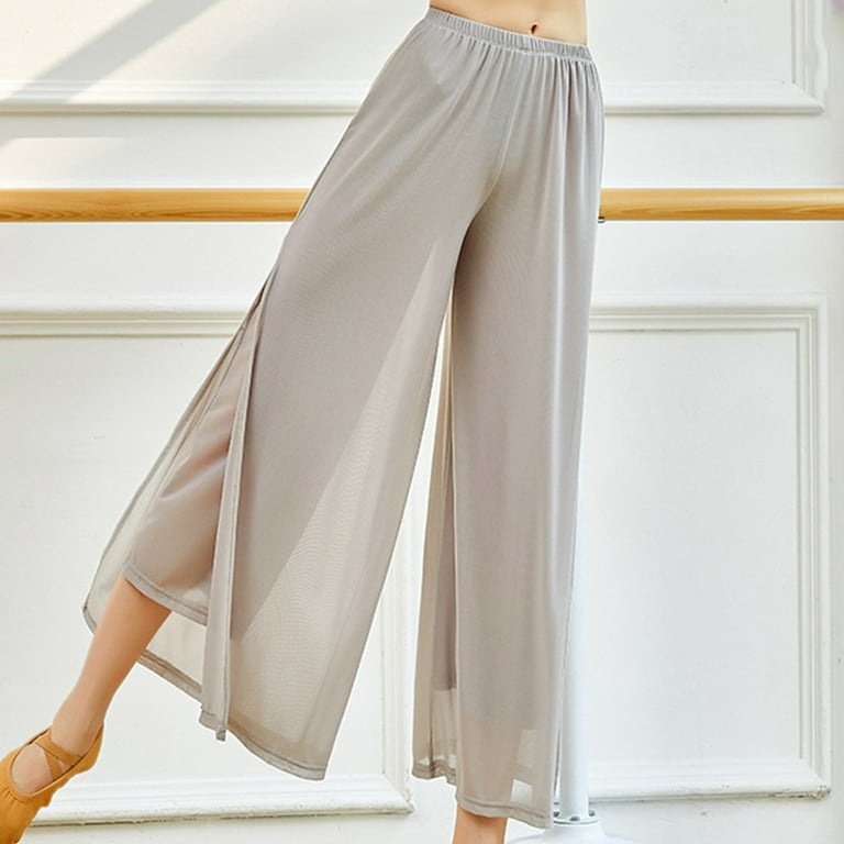 Hfyihgf High Waisted Chiffon Pants for Women Dressy Casual