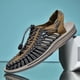 thumbnail image 2 of Sandalias de gladiador para hombre, zapatos de verano tejidos hechos a mano de alta calidad para hombre, sandalias de playa informales sin cordones para exteriores, zapatillas planas, 2 of 5